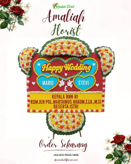 Papan Bunga Pernikahan Langon
